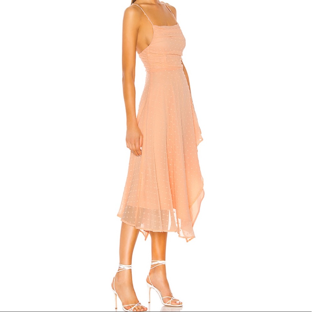 NBD Yvonne Midi Dress in Peach Nude - Picture 1 of 7